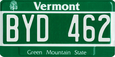 VT license plate BYD462