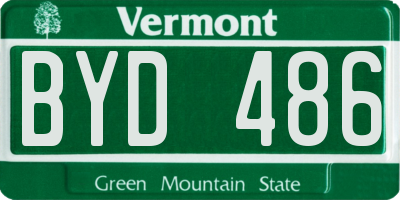 VT license plate BYD486