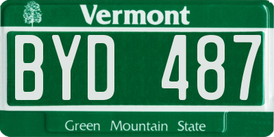VT license plate BYD487