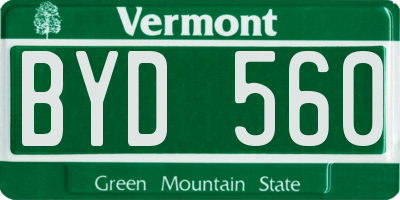 VT license plate BYD560