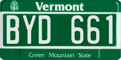 VT license plate BYD661
