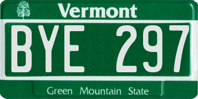 VT license plate BYE297