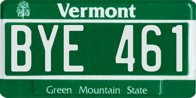 VT license plate BYE461