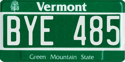 VT license plate BYE485