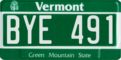 VT license plate BYE491