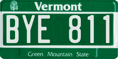 VT license plate BYE811