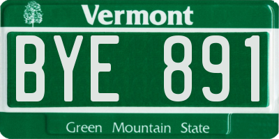 VT license plate BYE891