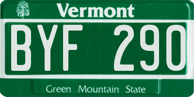 VT license plate BYF290
