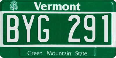VT license plate BYG291
