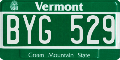 VT license plate BYG529