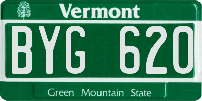 VT license plate BYG620