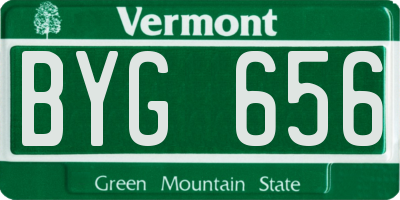 VT license plate BYG656