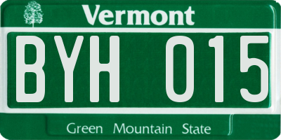 VT license plate BYH015