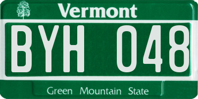 VT license plate BYH048