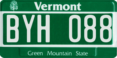 VT license plate BYH088
