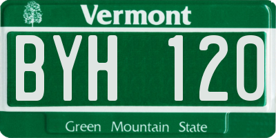 VT license plate BYH120