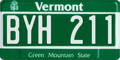 VT license plate BYH211