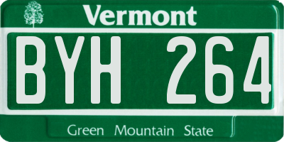 VT license plate BYH264