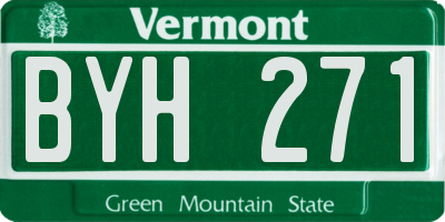 VT license plate BYH271