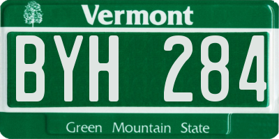 VT license plate BYH284