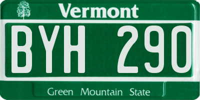VT license plate BYH290