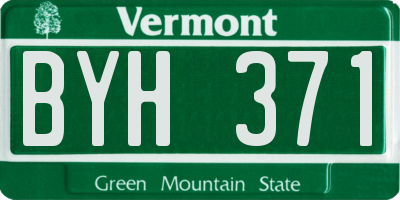 VT license plate BYH371