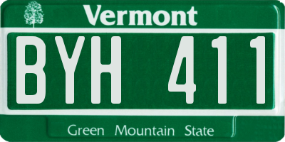 VT license plate BYH411