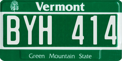 VT license plate BYH414