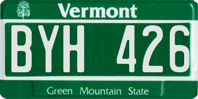 VT license plate BYH426