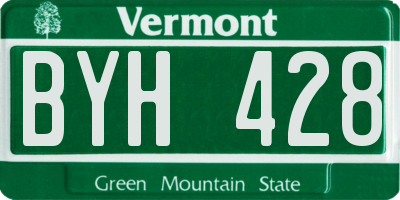 VT license plate BYH428