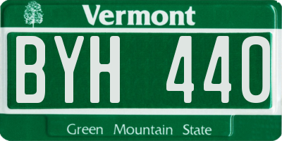 VT license plate BYH440