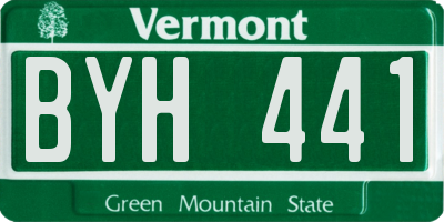 VT license plate BYH441