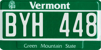 VT license plate BYH448