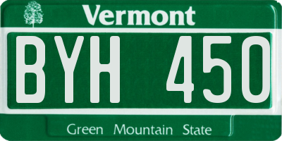 VT license plate BYH450