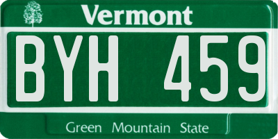 VT license plate BYH459
