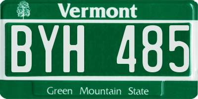 VT license plate BYH485
