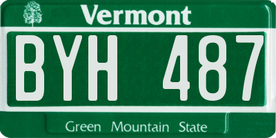 VT license plate BYH487