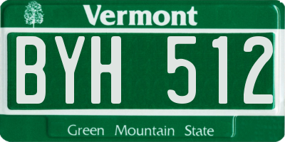 VT license plate BYH512
