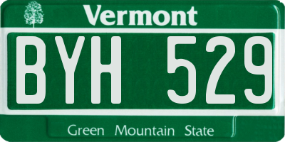 VT license plate BYH529