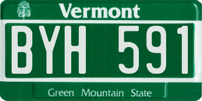VT license plate BYH591