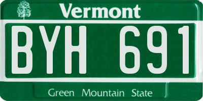 VT license plate BYH691