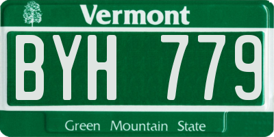 VT license plate BYH779