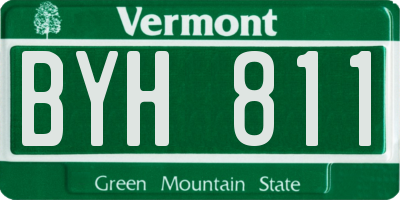 VT license plate BYH811