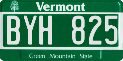 VT license plate BYH825