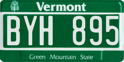 VT license plate BYH895