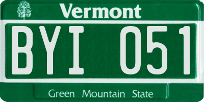 VT license plate BYI051