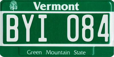 VT license plate BYI084