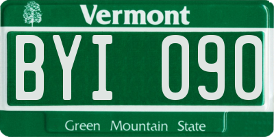 VT license plate BYI090