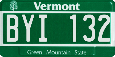 VT license plate BYI132