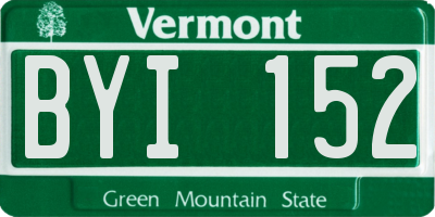 VT license plate BYI152